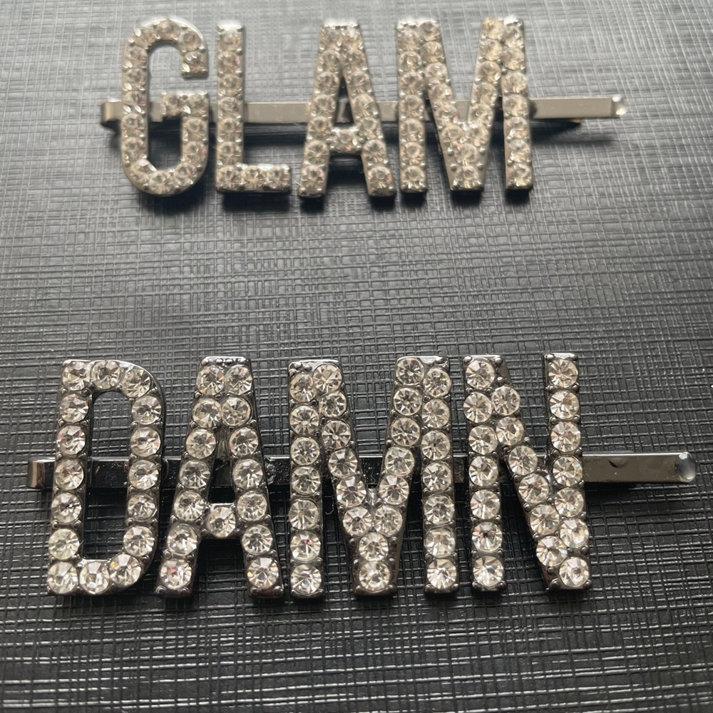 GLAM/DAMN bling hair clips